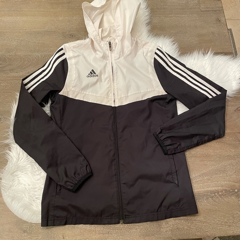 Adidas Windbreak White and Black Size XS